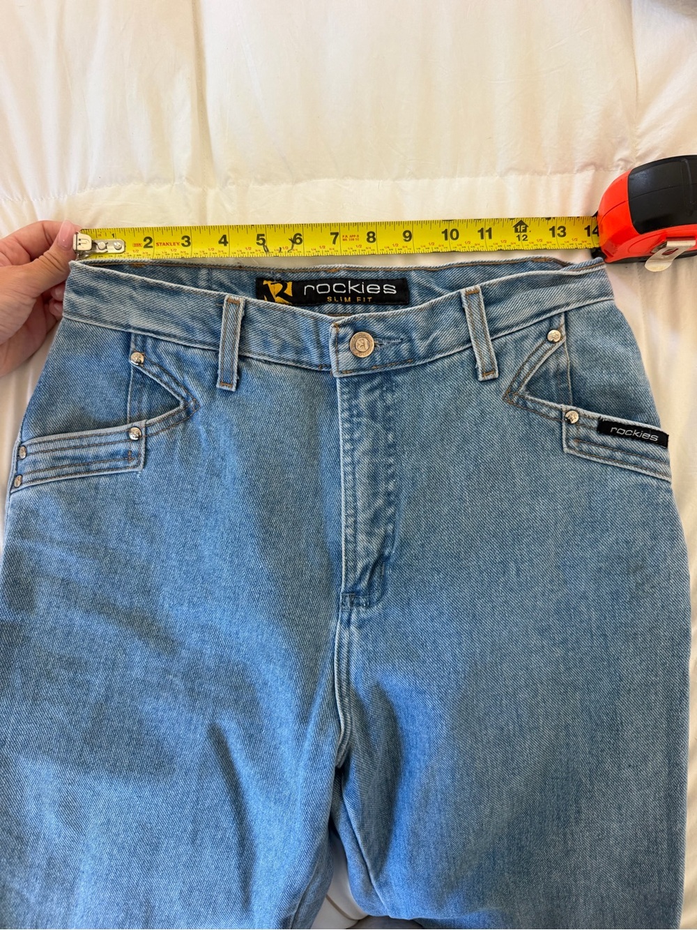 Rockies High-Rise Slim Fit Jeans - Light Blue Denim